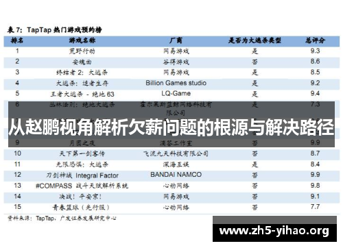 从赵鹏视角解析欠薪问题的根源与解决路径